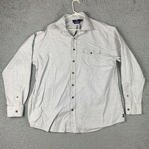 Vineyard Vines Men XL Shirt Long Sleeve Slim Fit Crosby Cotton Gray Button Up